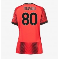 AC Milan Yunus Musah #80 Replica Home Shirt Ladies 2023-24 Short Sleeve
